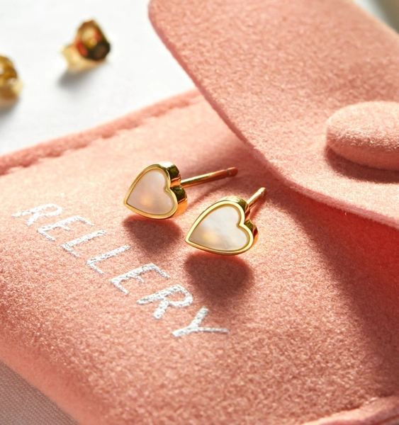 Mother of Pearl Heard Studs