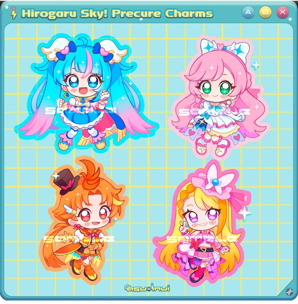 Hirogaru Sky! Pretty Cure Charms