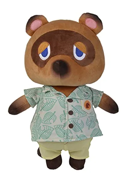 Simba 109231005 - Animal Crossing Tom Nook, 40cm Plüschtier, New Horizons, Nintendo, Plüschfigur für Kinder ab den ersten Lebensmonaten