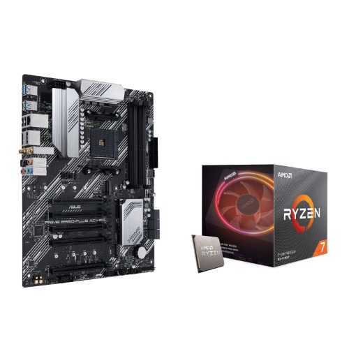 Micro Center AMD Ryzen 7 3700X 8-Core, 16-Thread Unlocked Desktop Processor with Wraith Prism LED Cooler Bundle with ASUS Prime B550 Plus AC-HES Gaming Motherboard,Game Bundle