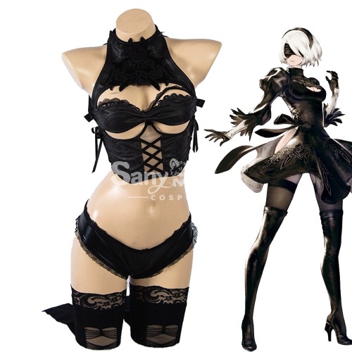 【In Stock】Game NieR:Automata Cosplay Fur Clothing YoRHa No. 2 Type B Cosplay Costume - M