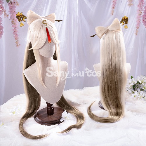 【In Stock】Game Genshin Impact Ningguang Blond and Brown Gradient Long Cosplay Wig