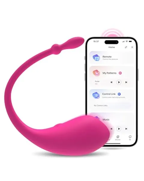 LOVENSE Lush Bullet Vibrator, Bluetooth Egg Style Stimulator, Wireless Remote Control Vibrator for Women Vibrating Ball, Rechargeable Massagers for Female Couples Pleasure Adult Sex Toys Pink