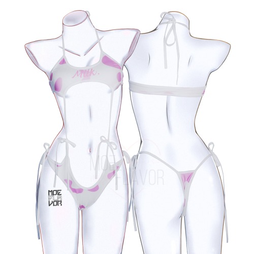 Drippin in Milk Swimsuit - Pink / L/XL