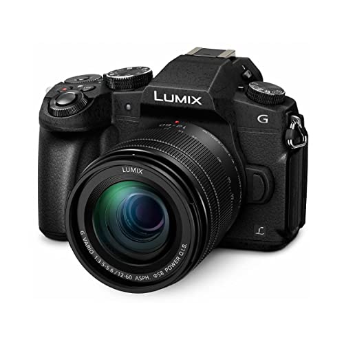 Panasonic LUMIX G85 4K Digital Camera, 12-60mm Power O.I.S. Lens, 16 Megapixel Mirrorless Camera, 5 Axis In-Body Dual Image Stabilization, 3-Inch Tilt and Touch LCD, DMC-G85MK (Black) - Camera Starter Kit