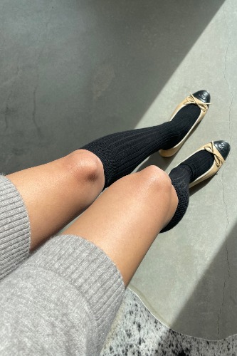 Schoolgirl Socks (Merino Wool Blend) - Black | Default Title