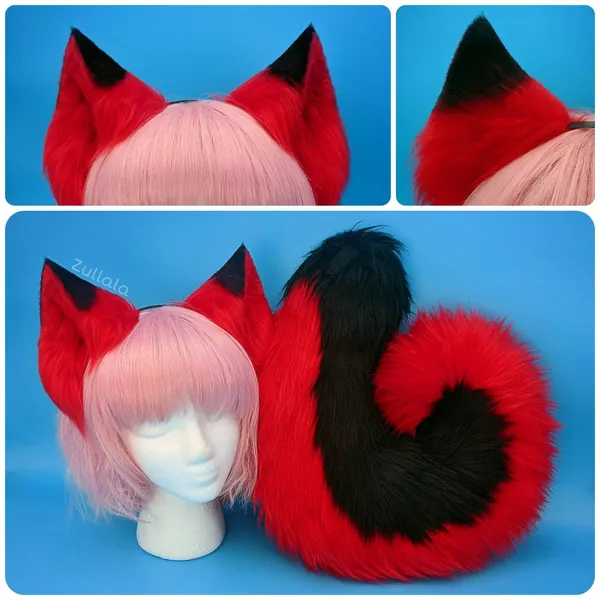 Hell Husky  (Red and Black Husky Tail and Husky Ears)