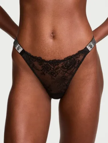 Scattered Shine Strap Lace Thong Panty