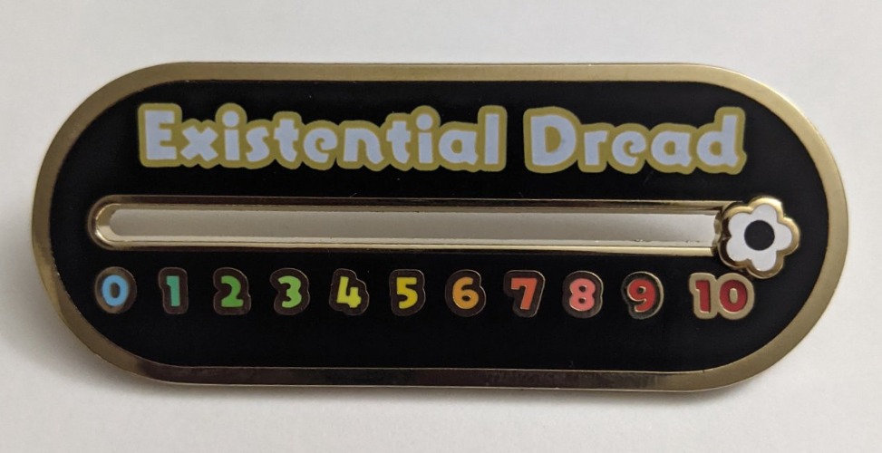 Sliding Existential Dread Pin - In Stock