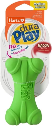HARTZ Dura Play Soft Dog Bone Toy, Assorted Colors, 1 Ea, for Medium breeds