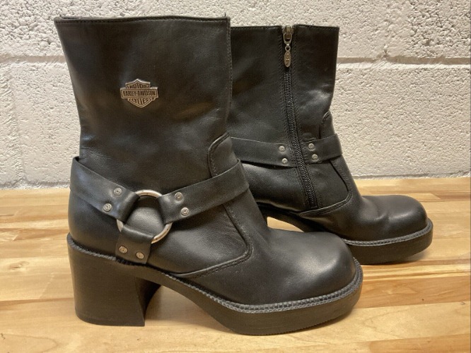 Harley Davidson Womens Riding boots harness 81026 motorcycle Size 6.5