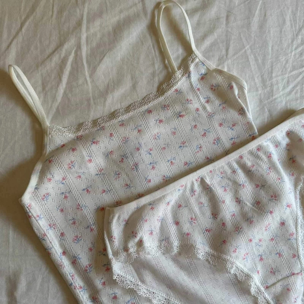 Organic Cotton Flower Pointelle Homewear Set