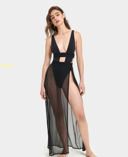 Bluebella Topaz Long Chemise Black