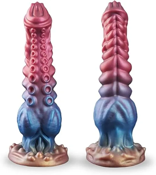 Tentakel Dildo Saugnapf Monster Alien Dragon Fantasy Tier Animal Silikon Knoten Weiches Dildo 24.5cm Analplug Analdildos Diloschwanz Didloschwanz Sex Spielzeug fĂŒr die Frau MĂ€nner Homosexuell