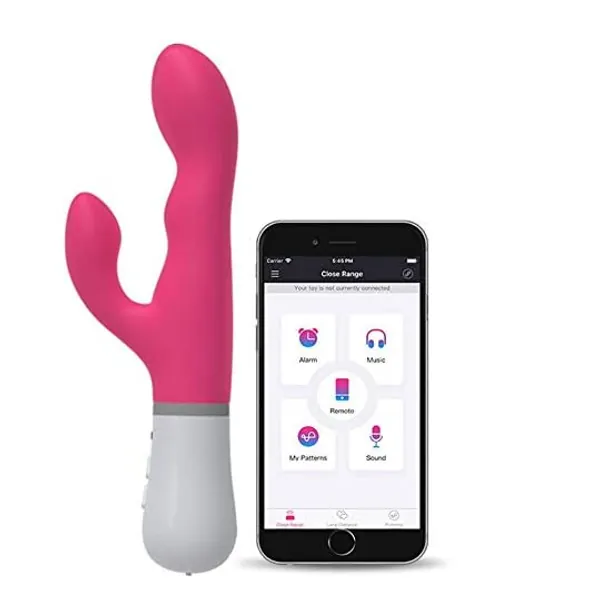 LOVENSE Nora Rabbit Vibrator with APP Control, Powerful Stimulator with Rotating Head and Vibrating Arm, Rechargeable and Waterproof with Smartphone Wireless Bluetooth