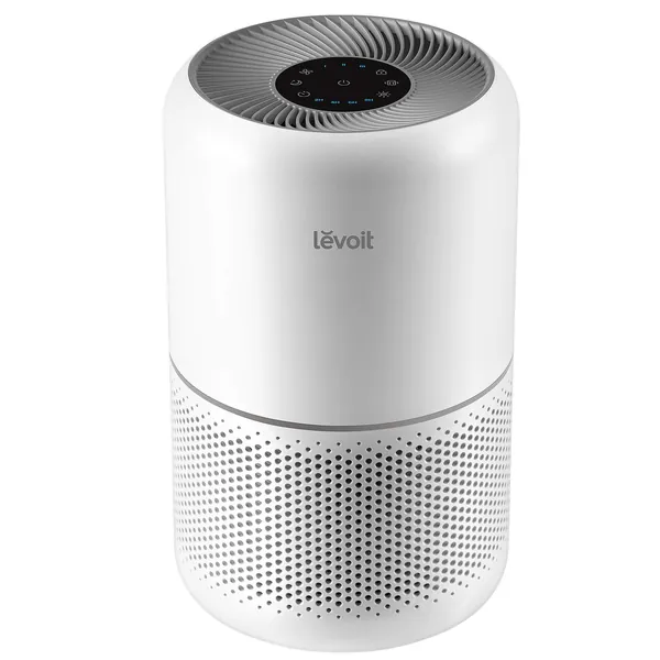 LEVOIT Air Purifier for Home Allergies Pets Hair in Bedroom, H13 True HEPA Filter, 24db Filtration System Cleaner Odor Eliminators, Ozone Free, Remove 99.97% Dust Smoke Mold Pollen, Core 300, White - Cream White