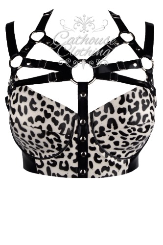 Latex BabyLeopard Goddess bra | Red / 34C