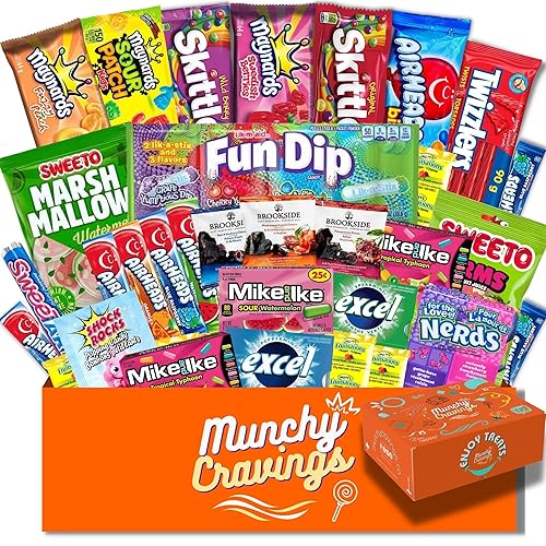 MunchyCravings Premium Candy Variety Box (40 count), For Adults, Teens and Kids, Great for Movie Nights, Halloween Candy, Candy Gifts and Christmas Presents