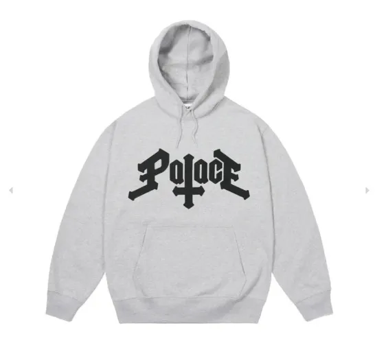 PALACE CROSS HOOD GREY MARL | XL