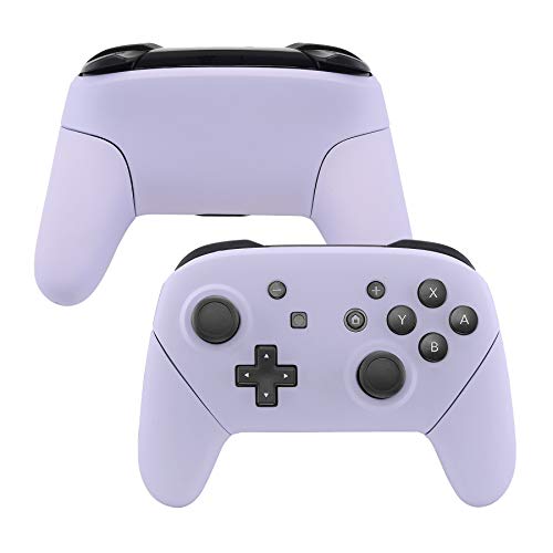 eXtremeRate Light Violet Faceplate Backplate Handles for Nintendo Switch Pro Controller, DIY Replacement Hand Grip Housing Shell Cover for Nintendo Switch Pro Controller - Controller NOT Included - Light Violet