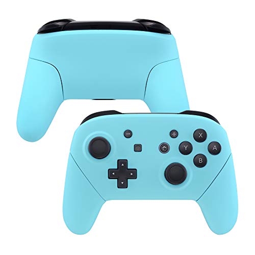eXtremeRate Heaven Blue Faceplate Backplate Handles for Nintendo Switch Pro Controller, DIY Replacement Hand Grip Housing Shell Cover for Nintendo Switch Pro Controller - Controller NOT Included - Heaven Blue