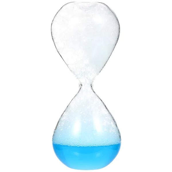 cabilock Glass Hourglass Timer Liquid Hourglass Liquid Motion Timer Hourglass Bubble Singing Hourglass Home Decorations Birthday Gifts ( Blue ) - Blue