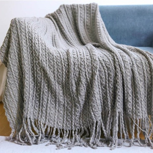 Nordic Woven Blanket - Gray / 50" x 86.6" (127x220cm)