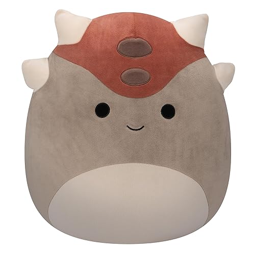 Squishmallows Original 14-Inch Ainhoca Grey Ankylosaurus - Large Ultrasoft Official Jazwares Plush - Grey Ankylosaurus