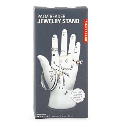 Kikkerland JK17 Palm Reader Jewelry Stand , White