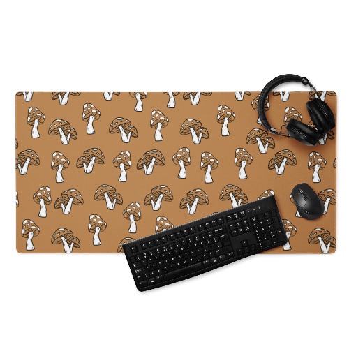 Mushies | 36″ × 18″ Gaming mouse pad | Cozy Gamer