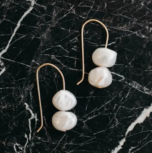 14k Gold-Fill & Pearl Earrings