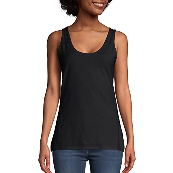 Hanes Women's Scoopneck Cotton Jersey Tank, Classic Cotton Tank Top, Lightweight Cotton Tank for Women