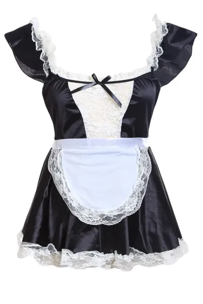 Japsom Womens Lace Clubwear French Maid Costume Cosplay Fancy Dress