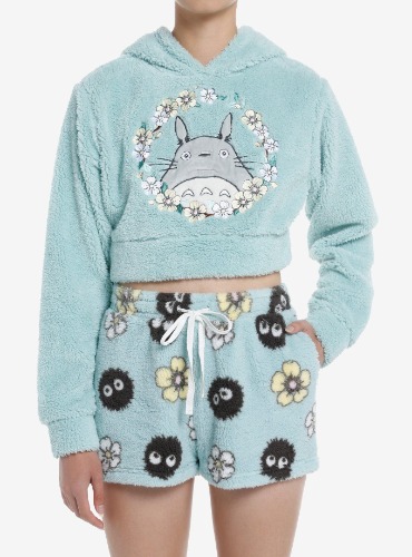Studio Ghibli My Neighbor Totoro Floral Sherpa Girls Lounge Set