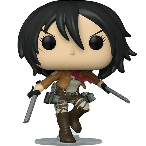 POP Attack on Titan - Mikasa Ackermann with Swords Funko Vinyl Figure (Bundled with Compatible Box Protector Case), Multicolored, 3.75 inches