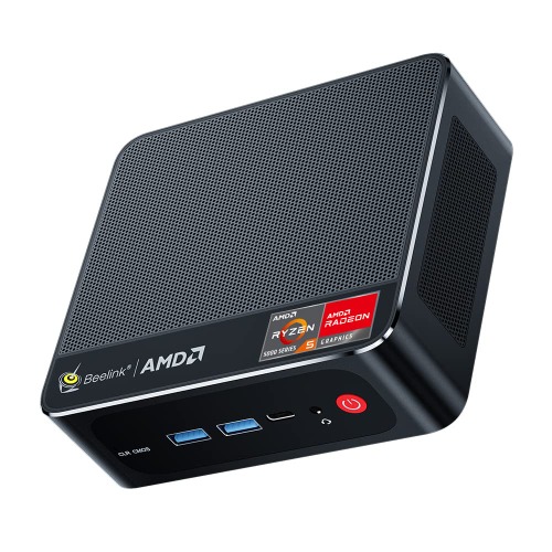 Beelink SER5 Mini PC W11 Pro, AMD Ryzen 5 5560U 6C/12T up to 4.0 GHz, 16GB DDR4 500GB NVME SSD Graphics 6 core 1600 MHz WiFi 6E/BT5.2/HDMI Dual Display Mini Computer - SER5/5560U 16+500G