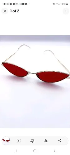 Red cat eye glasses for mothman