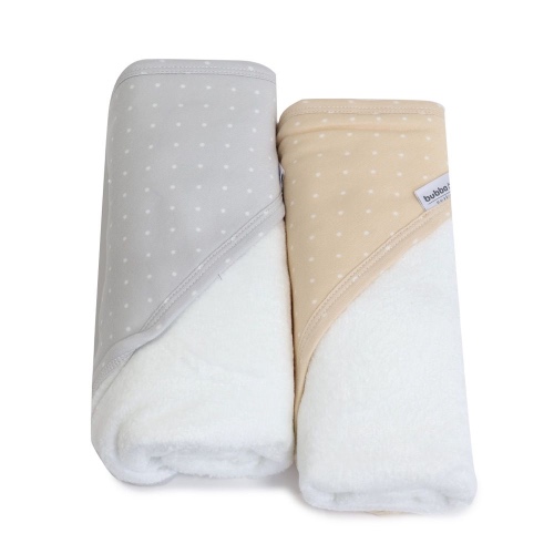 Bubba Blue Confetti Hooded Towel Grey/Taupe Size 2 Pack