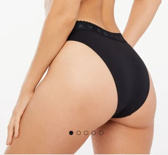 Savage X Cotton High-Leg Bikini Panty in Black | SAVAGE X FENTY