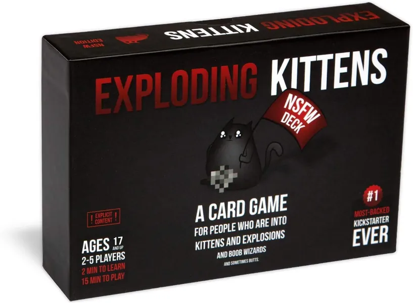 NSFW by Exploding Kittens - Card Games for Adults & Teens - A Russian Roulette Card Game - Exploding Kittens NSFW (ADULT Content)