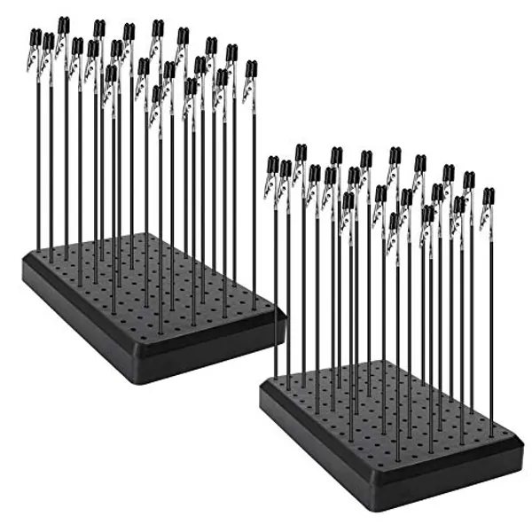 GJJC10B- 2PCS Model Painting Stand Base and 40pcs Alligator Clip Sticks for Airbrush Hobby Model Parts New