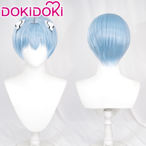 【Ready For Ship】DokiDoki Anime Cosplay Ayanami Rei Wig Blue Short Straight Hair | Wig Only