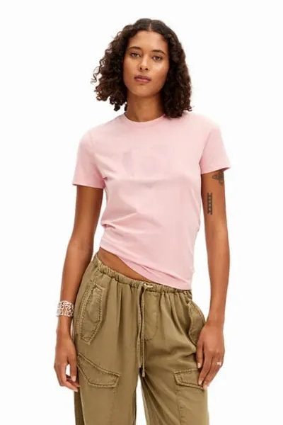T-shirt imagotipo strass de mulher I Desigual.com