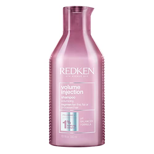 Redken | Champú Densificador para Cabello con Falta de Volumen, Volume Injection, 300 ml