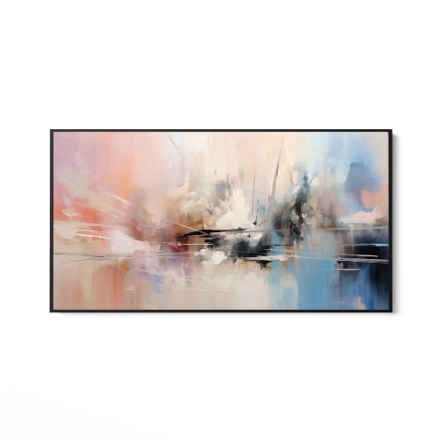 Abstract composition | 75x150cm / Personalized Framed Canvas with Black Frame - Ready to hang