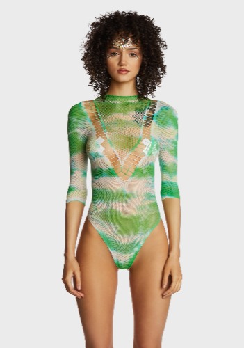 Unknown Invader Bodysuit And Face Gems Set | ONE SIZE