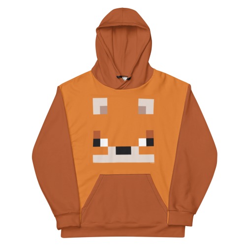 Minecraft Fox Unisex Pullover Hoodie | Orange / L