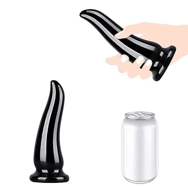 Analplug Buttplug Anal Dildo,Anal Plug Silikon Riesen Dildo 4 Größen für Anus Expansion G-Punkt Stimulation,Masturbator Sex Spielzeug für Frauen Männer Paare Extreme Sex Toys (Schwarz, M)