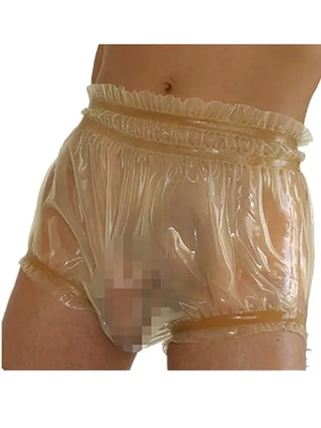 MFMYEE Sexy Latex Herren Slip Gummi Shorts Unterwäsche (XL, x_l)