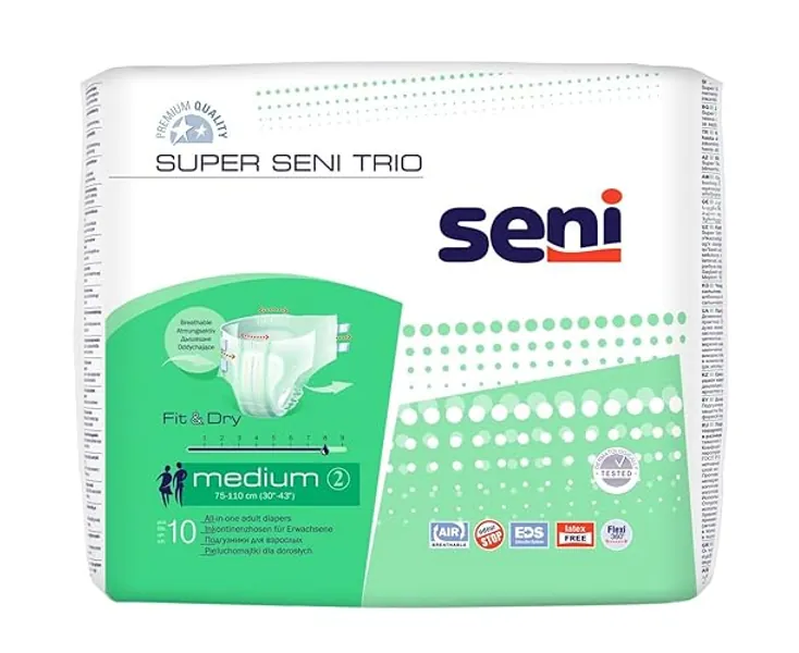 Super Seni Trio Gr. 2 Medium 10er, Klebehosen